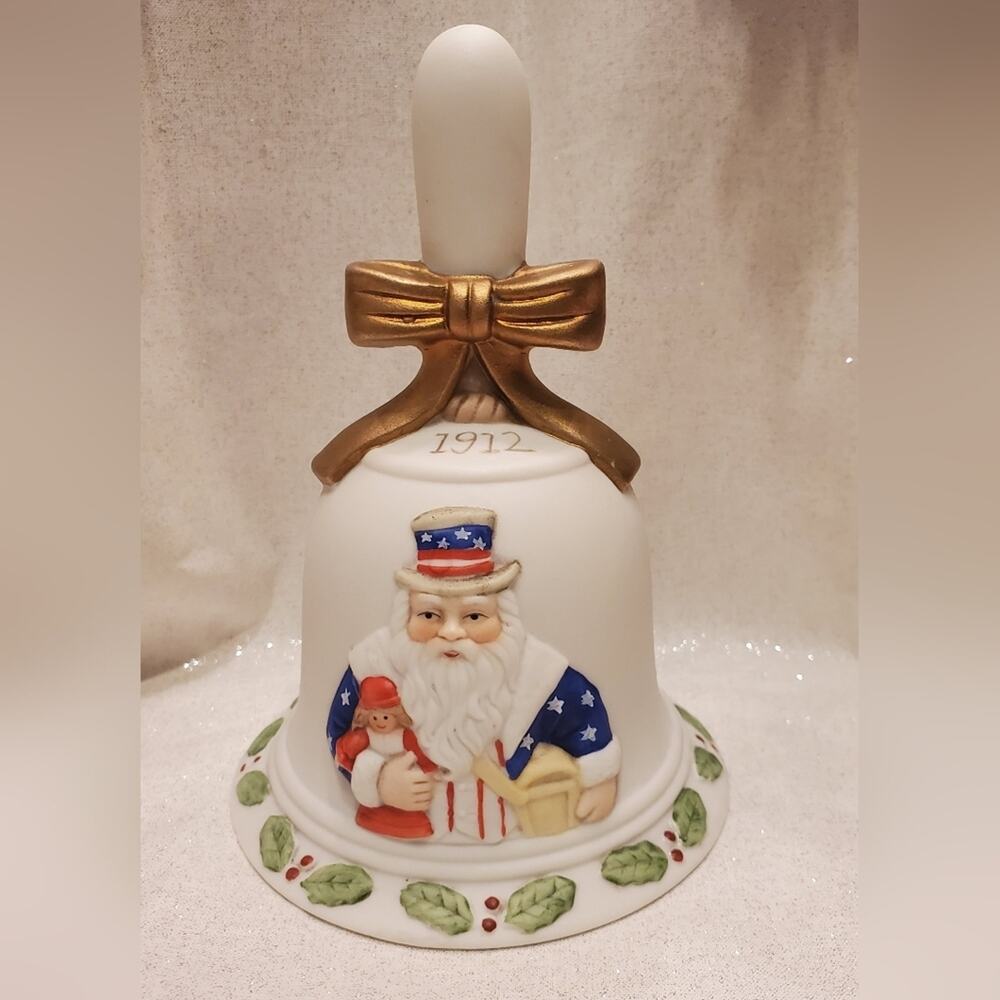 VTG 1987 Flambro America Santa Claus 1912 Dinner Bell Memories of the Legend